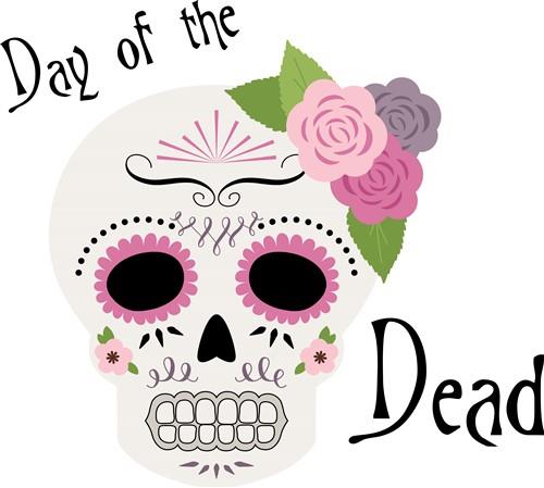 Sugar Skull Roses Day of the Dead SVG