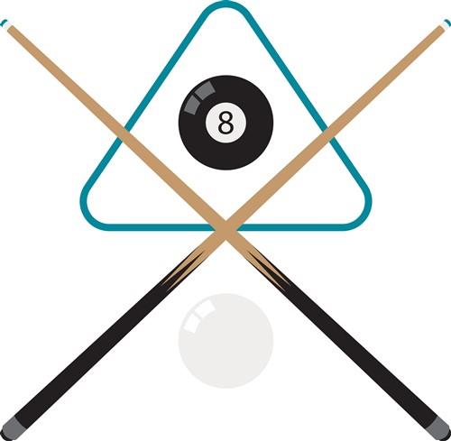 Billiard balls and cue ball with cue sticks crossed on green background  Stock Vector by ©jo@raintreestudio.com 193563118