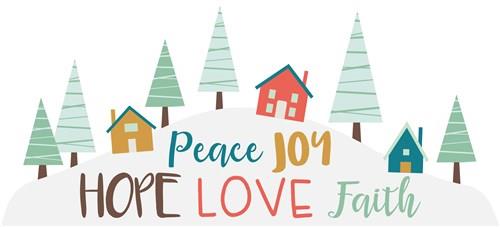 Peace Joy Hope Love Vector Illustration