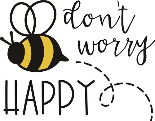 Don't Worry Be Happy Sign Bumble Bee Decor Table Sign Honey Bee