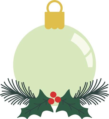 Preppy Christmas Ornament Clipart Transparent Background in SVG