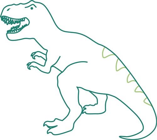 Tyrannosaurus rex Dinosaur Sketch Vector for Free Download