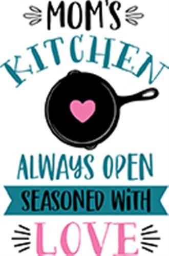 Moms kitchen is seasoned with love Royalty Free Vector Image