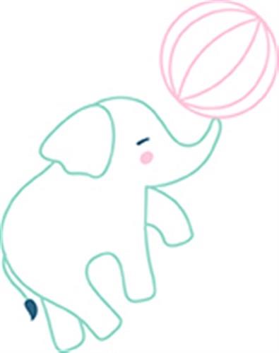 cute elephant outline drawing