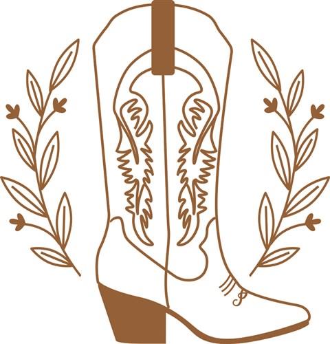 cowboy boots outline
