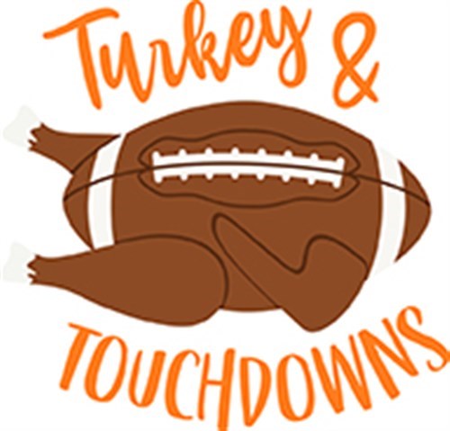 Turkey and Touchdowns Thanksgiving and Football Digital Art by