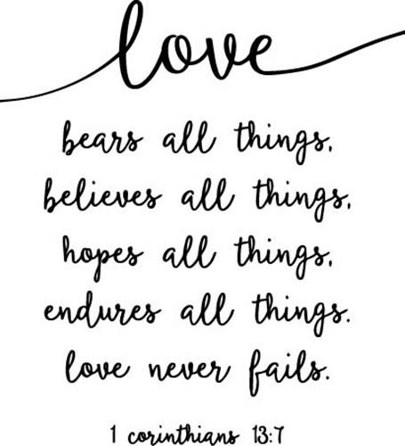 Love Never Fails SVG Love Never Fails Bible Verse (Instant Download) 