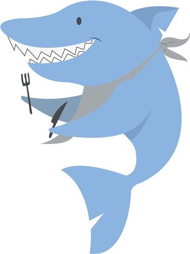 shark eating fish clipart