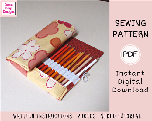 Deb's Days: Roll Up Colored Pencils Holder Sewing Project