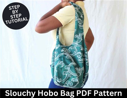 Reversible Hobo Bag Tote Purse Pattern Instant Printable PDF 