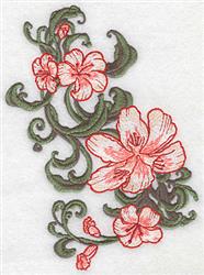 Purple Lily Embroidery Design