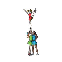 cheerleading clipart stunts