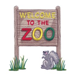 ZOO ページ Welcome To The Zoo Sign Embroidery Design | AnnTheGran.com