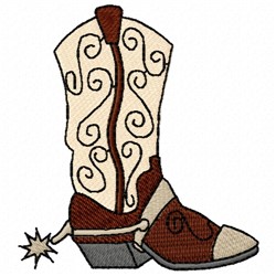 Free cowboy boot embroidery design  annthegran