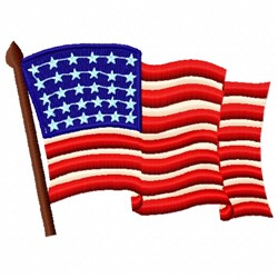 Free American Flag Embroidery Design