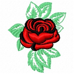 Free Single Rose Embroidery Design | AnnTheGran