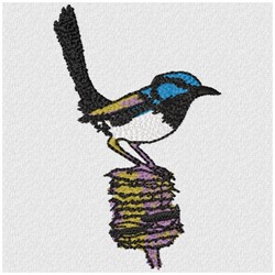 FAUNE♡The Embroidary Wren KIDS 2-4Y How to embroider Charlie the blue wren with Hooray Hoop