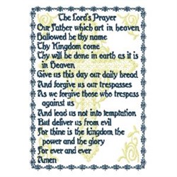 Lords Prayer Embroidery Design | AnnTheGran.com