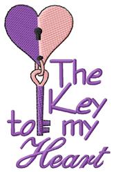 Key To Heart Embroidery Design