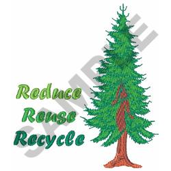 REDUCE REUSE RECYCLE Embroidery Design | AnnTheGran.com