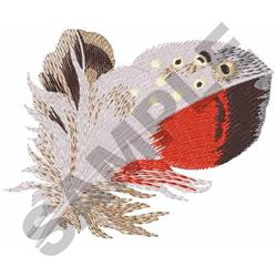 Colorful Feather Embroidery Design