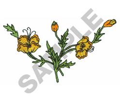 Flower Stems Embroidery Design