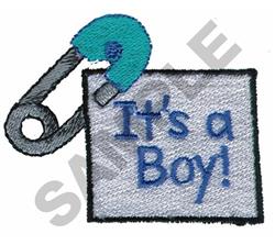 Crossed Baby Safety Pins Embroidery Design