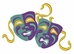 Drama - Drama Faces - Mardi Gras - Embroidered Iron On Applqiue Patch