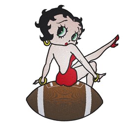 Betty Boop Football Embroidery Design AnnTheGran com 