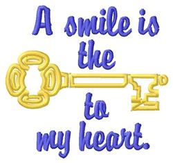 Key To Heart Embroidery Design