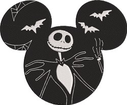Jack Skellington Mickey Embroidery Design | AnnTheGran.com
