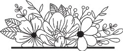 Floral Border Outline Embroidery Design | AnnTheGran.com