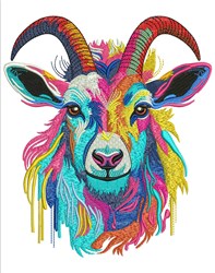 Goat Thread Goat Head Embroidery Design | AnnTheGran.com