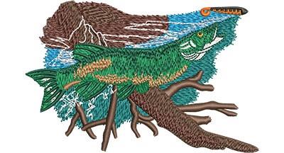 BASS JUMPING Embroidery Design
