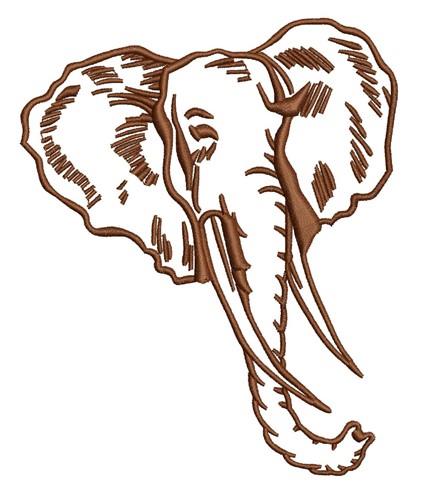 african elephant head outline