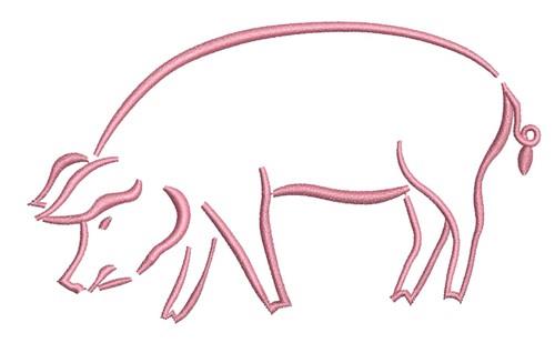 pig drawing outline