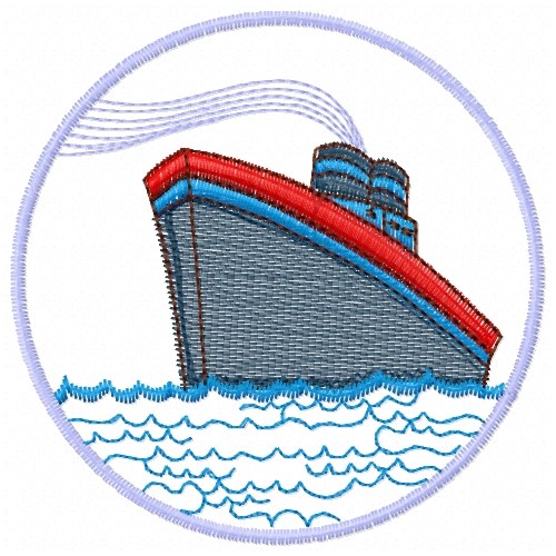 cruise ship embroidery designs