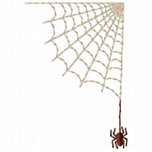Spider Web Zig Zag Applique Machine Embroidery Design Spiders