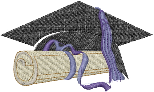 Free Graduation Cap Embroidery Design | AnnTheGran