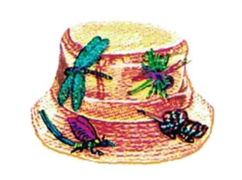 Fishing Lure Hat Embroidery Design