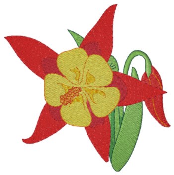 Columbine Embroidery Design