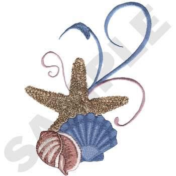 Embroidery Pattern Seashells 