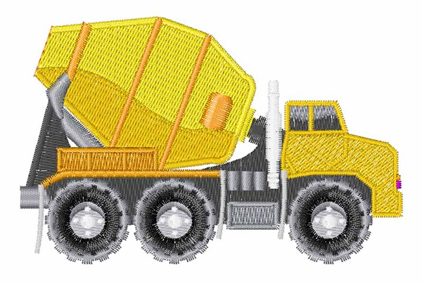 Cement truck embroidery design  annthegran