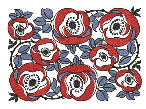 Flower Blocks Embroidery Design