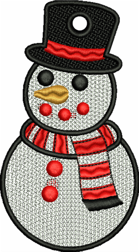 Snowman with Lights - Embroidery Designs & Patterns