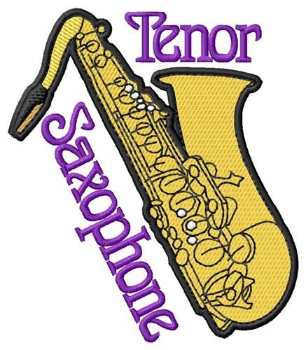 cartoon tenor saxophone