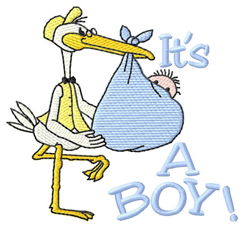 Newborn embroidery Animals embroidery design machine baby embroidery pattern file instant download Stork and Baby Boy embroidery design