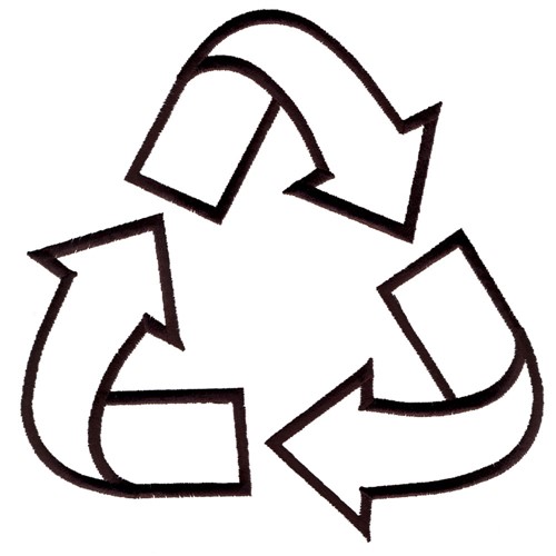 Recycle Symbol Outline Embroidery Design | AnnTheGran