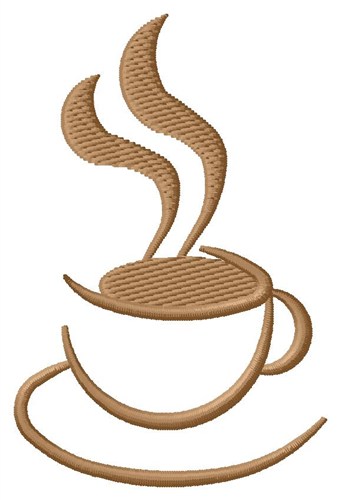 Free Abstract Coffee Cup Embroidery Design | AnnTheGran