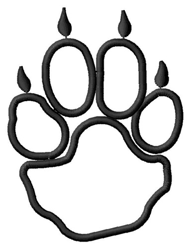 Afskrække Forbandet Forespørgsel Coyote Paw Outline Embroidery Design | AnnTheGran.com